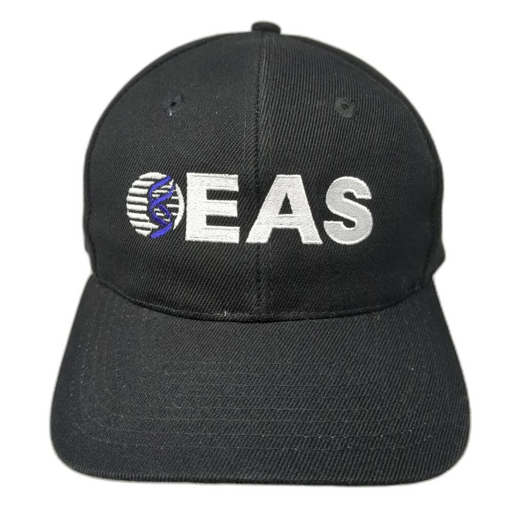 Eas Snapback Hat Solid Black Large Adjustable Emb… - image 1